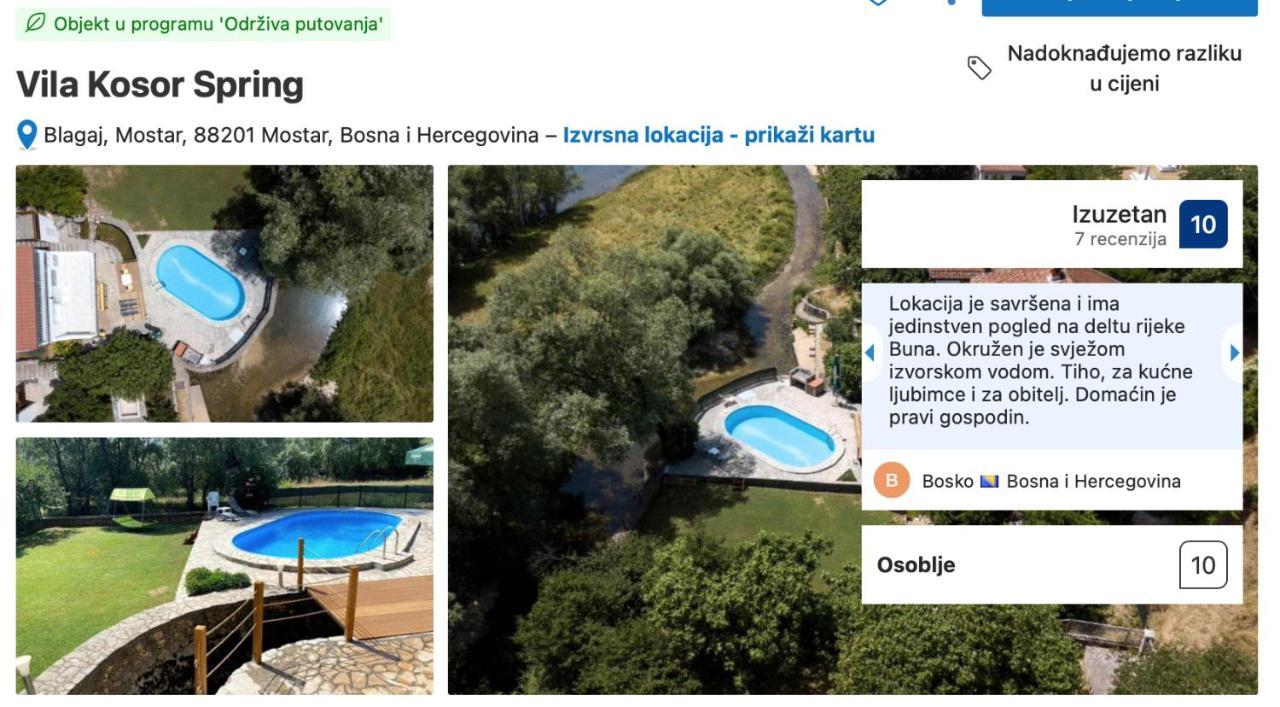 Villa Kosor Spring Blagaj Extérieur photo
